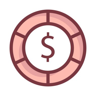 Dolar simgesi vektör illüstrasyonu 