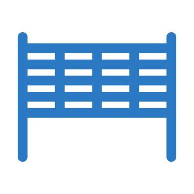 voleybol net düz simgesi, vektör, illüstrasyon 