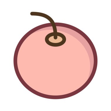 kiraz ikonu vektör illüstrasyonu 