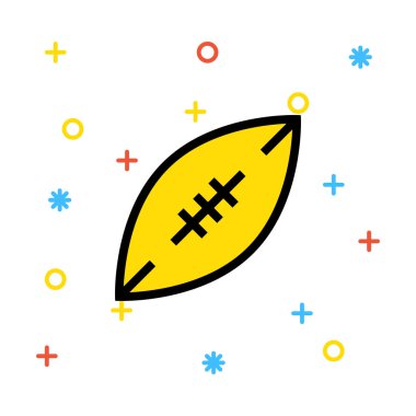 ragbi topu simgesi, vektör illüstrasyonu 