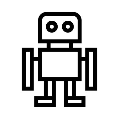 robot ikon vektör illüstrasyonu 