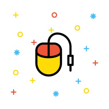 bilgisayar fare simgesi vektör illüstrasyonu 