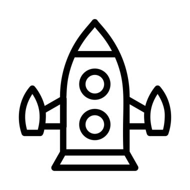 roket ikonu vektör illüstrasyonu 