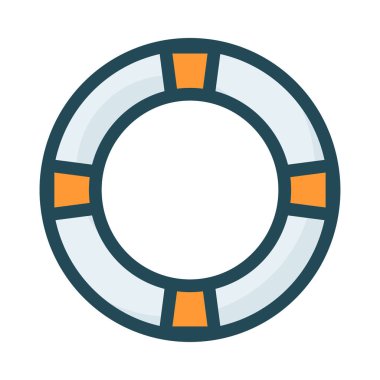 Yaşam şamandırası ikon vektör çizimi 