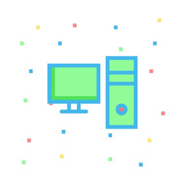 bilgisayar simgesi vektör illüstrasyonu 