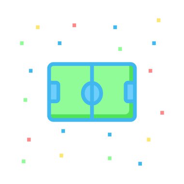 futbol alanı ikon vektör illüstrasyonu 