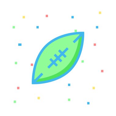 ragbi topu simgesi, vektör illüstrasyonu 