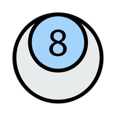 topu sekiz vektör çizim ile 