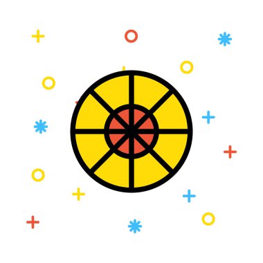 rulet simgesi vektör illüstrasyonu 