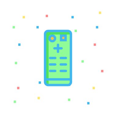 Uzaktan kumanda simge vektör çizim 