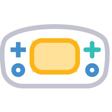 Video oyun konsolu kutsal kişilerin resmi, vektör çizim 