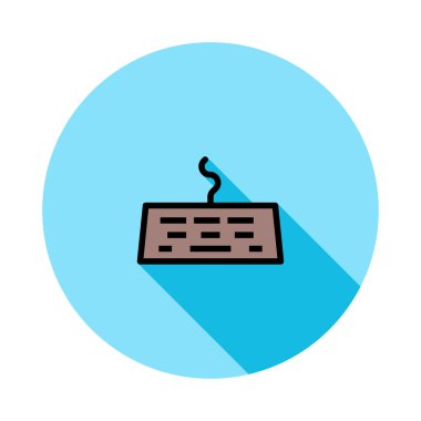 Klavye web simgesi, vektör çizim 