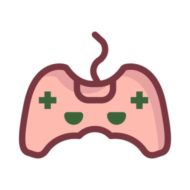 Video oyun konsolu kutsal kişilerin resmi, vektör çizim 