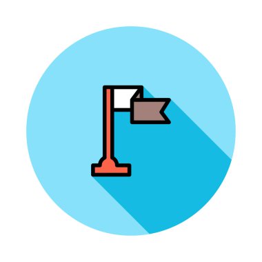 bayrak ikonu vektör illüstrasyonu 