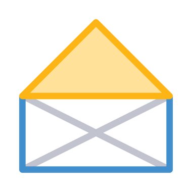 Zarf düz simgesi, vektör illüstrasyonu 