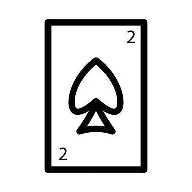 Spader kartı simge vektör çizim 