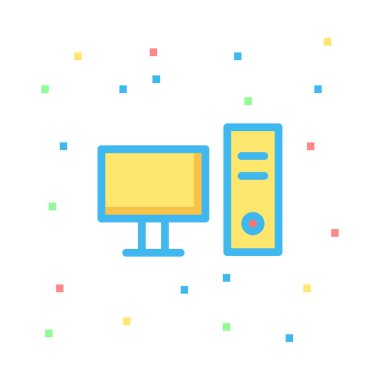 bilgisayar simgesi vektör illüstrasyonu 