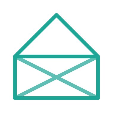 Zarf düz simgesi, vektör illüstrasyonu 