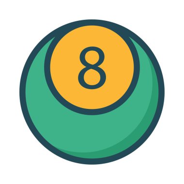 topu sekiz vektör çizim ile 