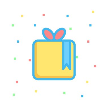 hediye simgesi vektör illüstrasyonu 