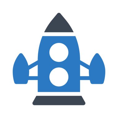 roket ikonu vektör illüstrasyonu 