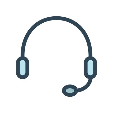 Kulaklık simgesi, işaret, vektör çizim 