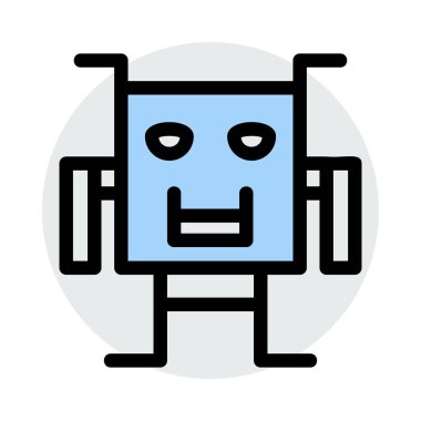 robot ikon vektör illüstrasyonu 