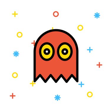 hayalet simgesi vektör illüstrasyonu 