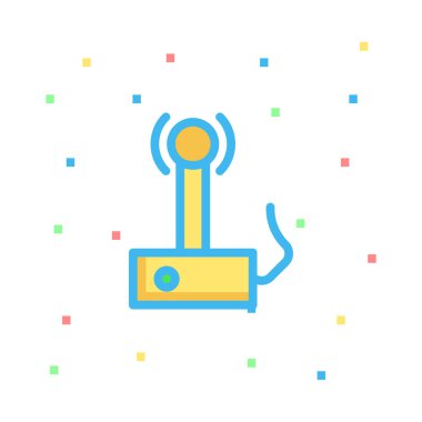 joystick simgesi vektör illüstrasyonu 