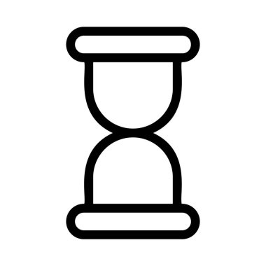 Kum saati düz simgesi, vektör çizimi  