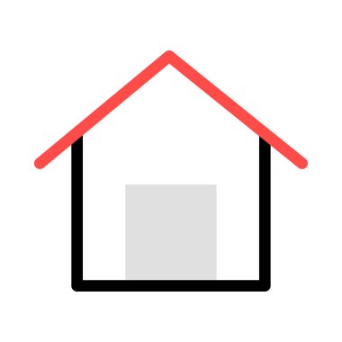 ev web simgesi, vektör illüstrasyonu 