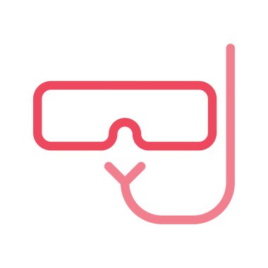 Şnorkel maskesi renk vektör çizim