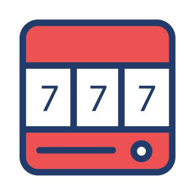 slot makinesi ikon vektör çizimi 