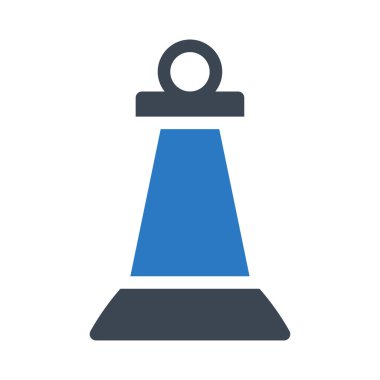 Satranç basit simgesi, vektör çizim  