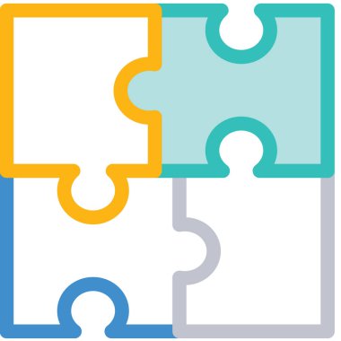 Bulmaca simgesi vektör çizimi 