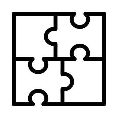 Bulmaca simgesi vektör çizimi 