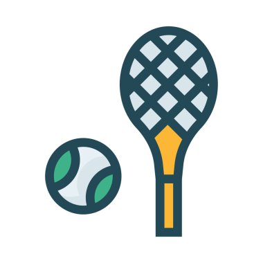 Tenis raket ve top vektör çizim 