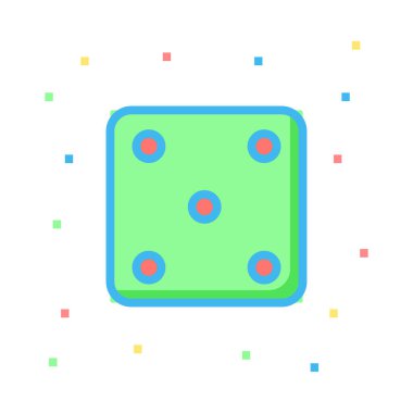 Domino web simge vektör çizim 