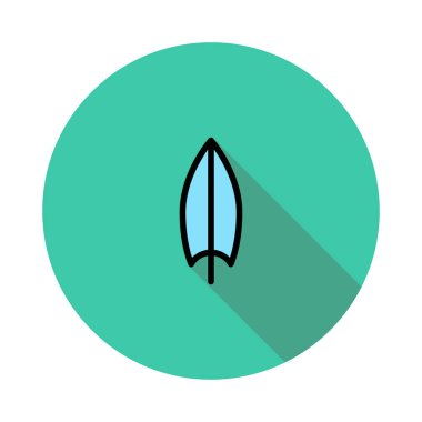 sörf tahtası simge vektör çizim 