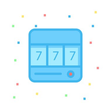 slot makinesi ikon vektör çizimi 