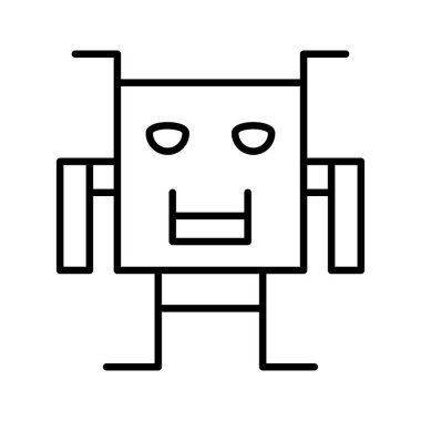 robot ikon vektör illüstrasyonu 