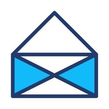 Zarf düz simgesi, vektör illüstrasyonu 