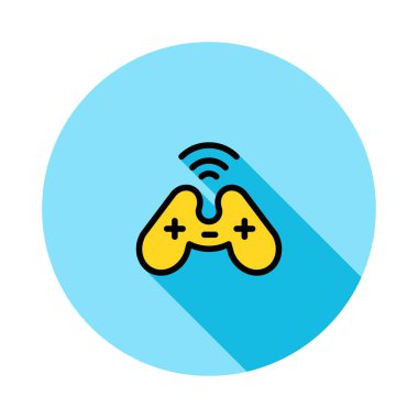 Video oyun konsolu kutsal kişilerin resmi, vektör çizim 