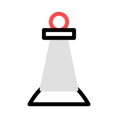 Satranç basit simgesi, vektör çizim  