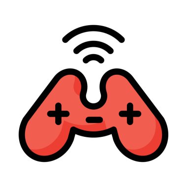 Video oyun konsolu kutsal kişilerin resmi, vektör çizim 