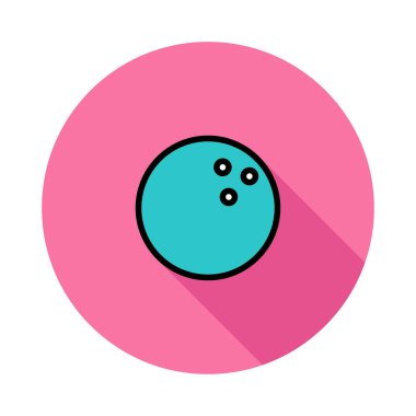 Bowling topu vektör çizim, simgesi 