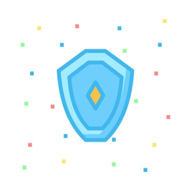 kalkan kutsal kişilerin resmi, işaret, vektör çizim 