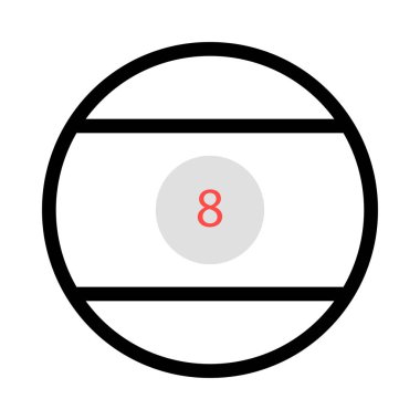 topu sekiz vektör çizim, simgesi 