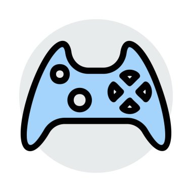 Video oyun konsolu kutsal kişilerin resmi, vektör çizim 