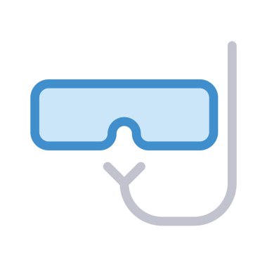 Şnorkel maskesi renk vektör çizim